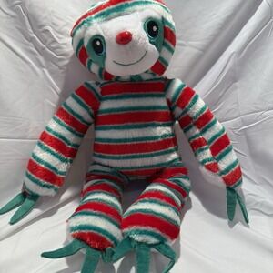 BAB Sloth Build a Bear Peppermint Twist Plush 17" Stuffed Toy